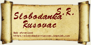 Slobodanka Rusovac vizit kartica